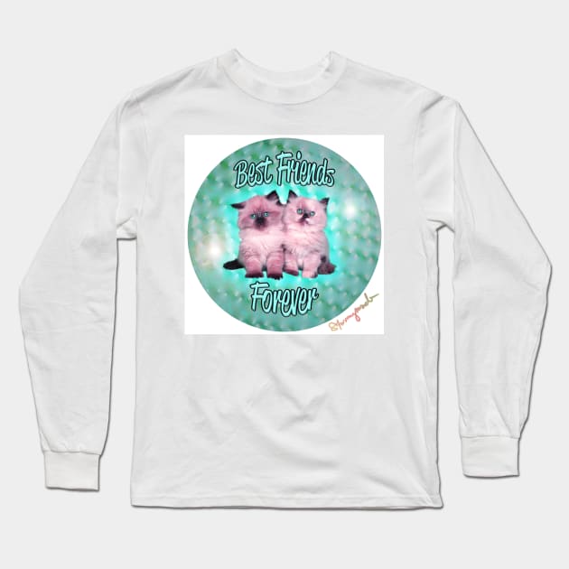 Best Friends Forever Kittens Long Sleeve T-Shirt by STORMYMADE